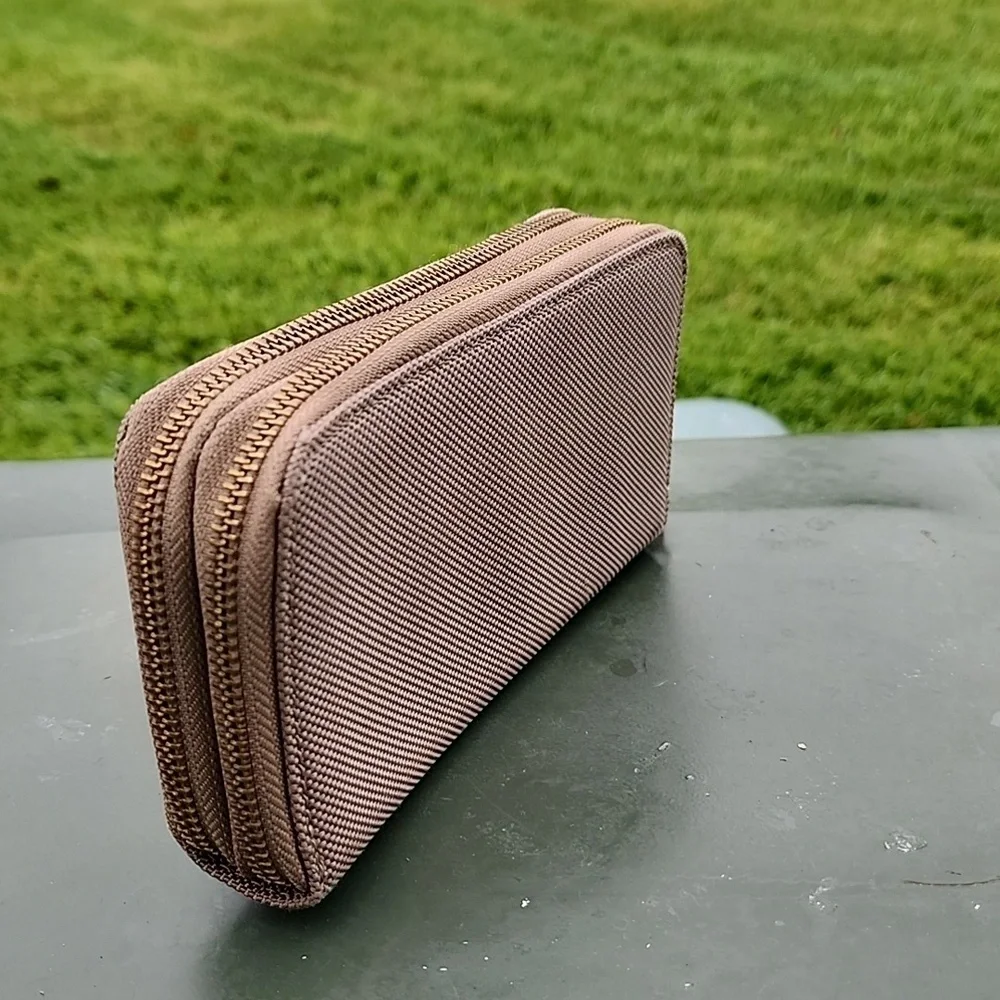 JPK Paris 75 Two-Zipper Tan Wallet